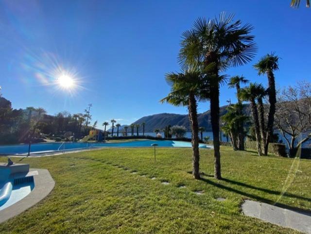 Luganersee, Pool, Strand, Parkplatz, Suite 302 Bissone Buitenkant foto