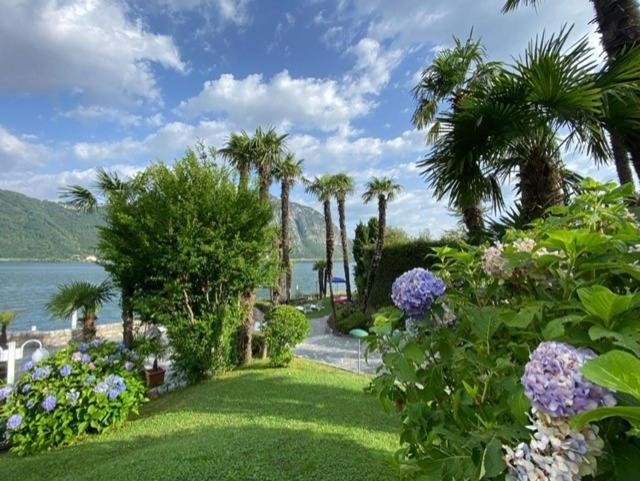 Luganersee, Pool, Strand, Parkplatz, Suite 302 Bissone Buitenkant foto